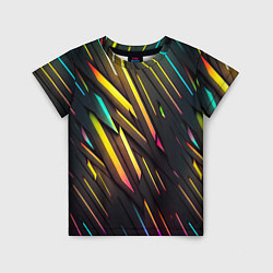 Детская футболка Неоновые абстрактные линии