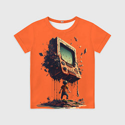 Футболка детская Мальчик против игровой консоли, цвет: 3D-принт