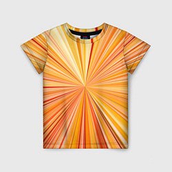 Детская футболка Абстрактные лучи оттенков оранжевого