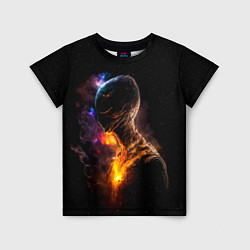 Детская футболка Инопланетянин в космическом пространстве