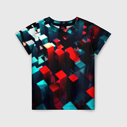 Детская футболка Digital abstract cube
