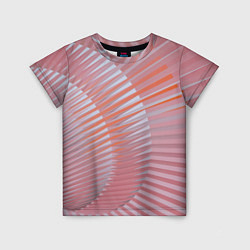 Детская футболка Абстрактные розовые волнообразные линии
