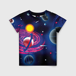 Футболка детская Вселенная, космос, цвет: 3D-принт