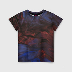 Детская футболка Тёмные переливающиеся волны с блёстками