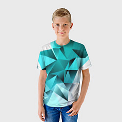 Футболка детская Green abstraction, цвет: 3D-принт — фото 2