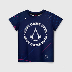 Детская футболка Символ Assassins Creed и надпись best game ever