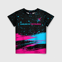 Детская футболка Darling in the FranXX - neon gradient: символ свер