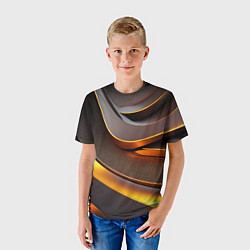 Футболка детская Светящийся карбон, цвет: 3D-принт — фото 2