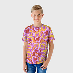 Футболка детская Паттерн красочные фигуры, цвет: 3D-принт — фото 2