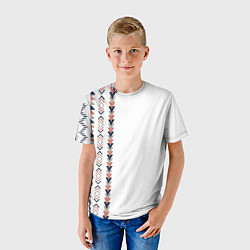 Футболка детская Боковой славянский узор, цвет: 3D-принт — фото 2