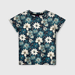 Детская футболка Узор из весенних цветочков