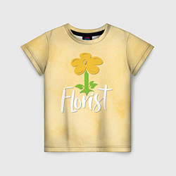 Детская футболка Florist with a flower