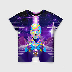 Детская футболка Goddess with two Beerus - vaporwave