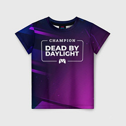 Детская футболка Dead by Daylight gaming champion: рамка с лого и д