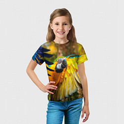 Футболка детская Взлёт попугая, цвет: 3D-принт — фото 2