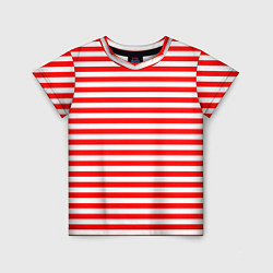 Детская футболка Ярко красные полосы