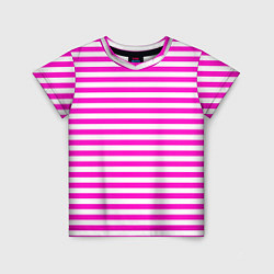 Детская футболка Ярко-розовые полосы