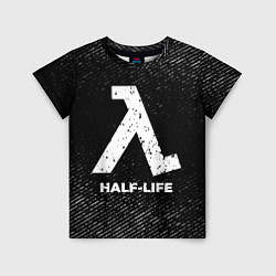 Детская футболка Half-Life с потертостями на темном фоне