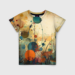 Детская футболка Абстрактная гранжевая композиция с пятнами: арт не