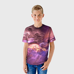 Футболка детская Фиолетовое облако, цвет: 3D-принт — фото 2