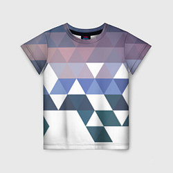Детская футболка Абстрактные разноцветные треугольники в паттерне