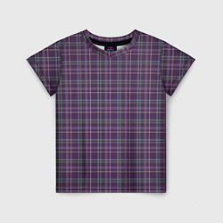 Детская футболка Джентльмены Шотландка темно-фиолетовая