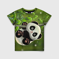 Футболка детская Панда на дереве отдыхает, цвет: 3D-принт
