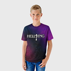 Футболка детская Hellsing gradient space, цвет: 3D-принт — фото 2