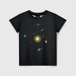 Детская футболка Солнце и планеты