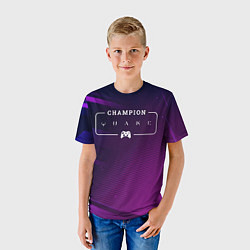 Футболка детская Quake gaming champion: рамка с лого и джойстиком н, цвет: 3D-принт — фото 2