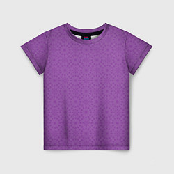 Детская футболка Сиреневого цвета с узорами