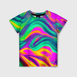 Детская футболка Градиентные цветные волны