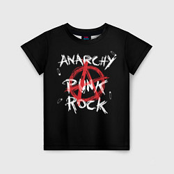 Футболка детская Анархия - панк рок, цвет: 3D-принт