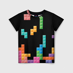 Детская футболка Тетрис падающие блоки