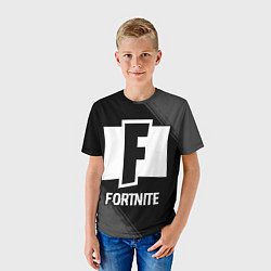 Футболка детская Fortnite glitch на темном фоне, цвет: 3D-принт — фото 2
