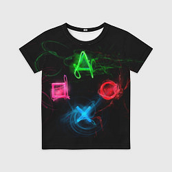 Футболка детская Кнопки геймпадов, цвет: 3D-принт