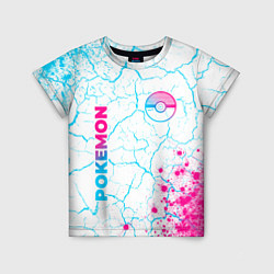 Детская футболка Pokemon neon gradient style: надпись, символ