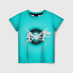 Детская футболка Сияние бабочки - черный - коллекция Хуф и Ся