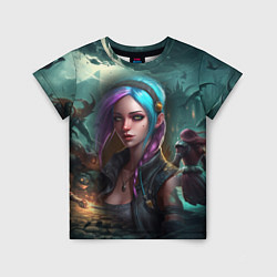 Футболка детская Jinx art Arcane League of Legends, цвет: 3D-принт