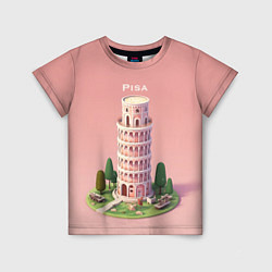 Футболка детская Pisa Isometric, цвет: 3D-принт