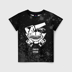 Детская футболка Tokyo Ghoul glitch на темном фоне