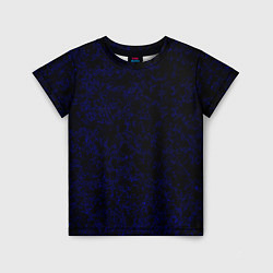 Детская футболка Абстракция черно-синий туманность