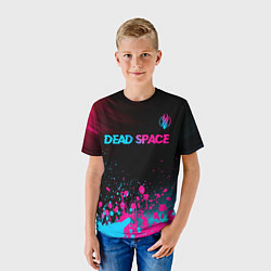 Футболка детская Dead Space - neon gradient: символ сверху, цвет: 3D-принт — фото 2