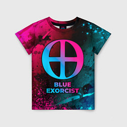 Детская футболка Blue Exorcist - neon gradient