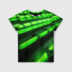 Детская футболка Green neon abstract