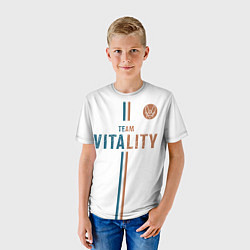 Футболка детская Форма Team Vitality white, цвет: 3D-принт — фото 2