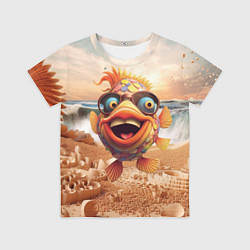 Футболка детская Большой мультяшный карп, цвет: 3D-принт