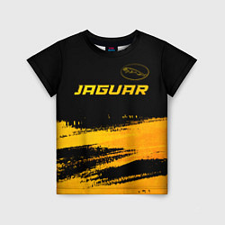 Футболка детская Jaguar - gold gradient: символ сверху, цвет: 3D-принт