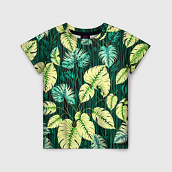 Детская футболка Листья узор тропический