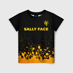 Футболка детская Sally Face - gold gradient: символ сверху, цвет: 3D-принт
